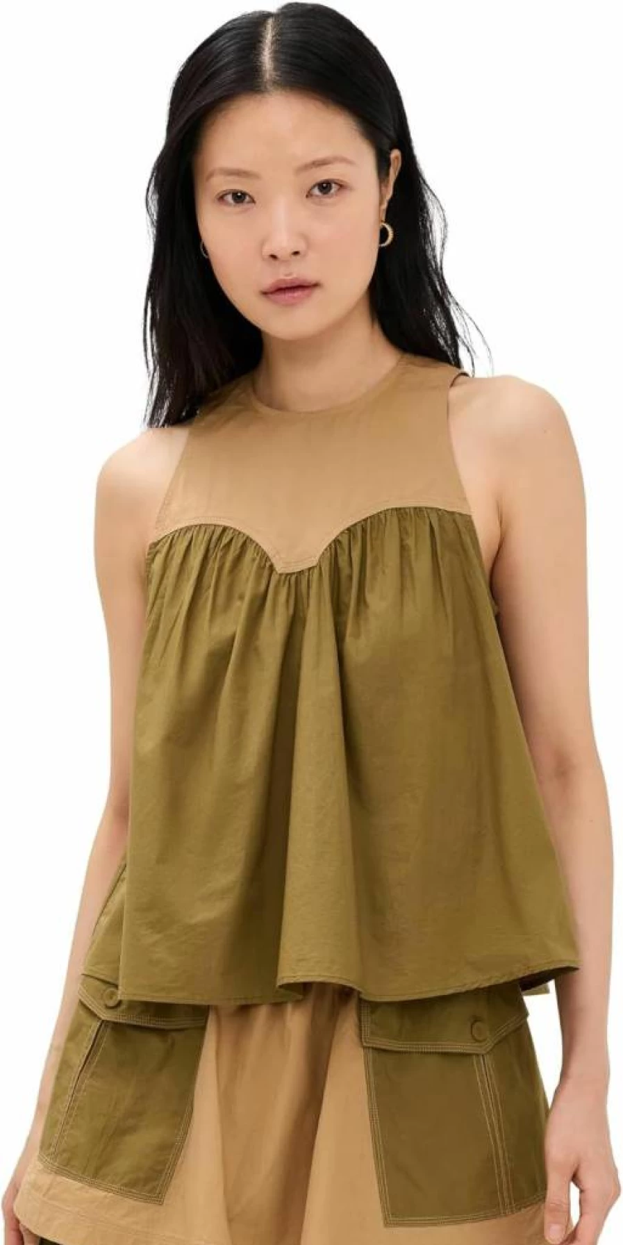 Ulla Johnson Women's Kali Top - Floral Printed Blouse with V-Neck and Puff Sleeves
