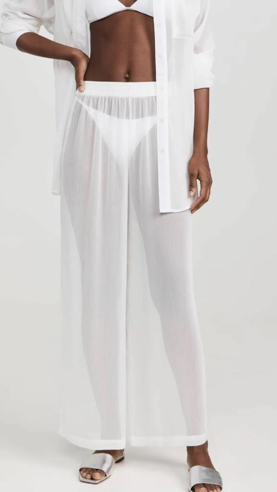 JADE Swim Women's Mika High-Waisted Lounge Pants - Comfortable & Stylish Swim Cover-Up