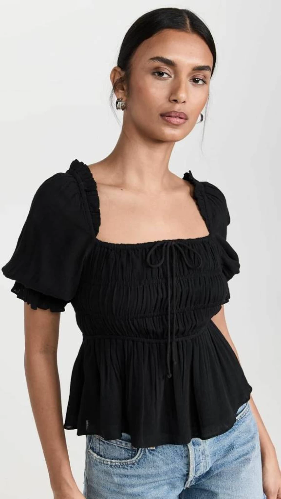 Playa Lucila Women's Square Neck Blouse - Elegant Casual Tops for Women