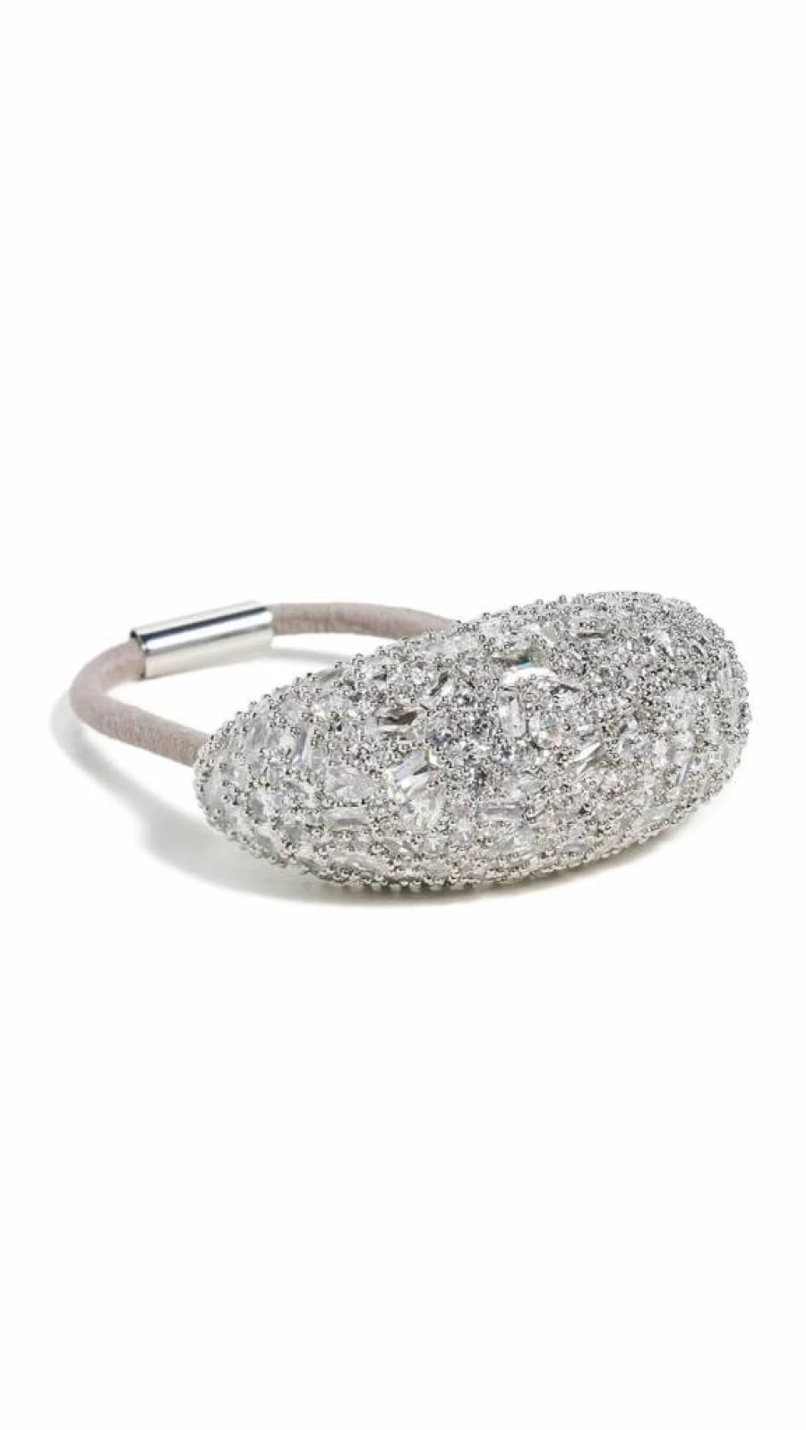 Jennifer Behr Czarina Crystal Ponywrap Headband - Clear & Silver Hair Accessory for Women