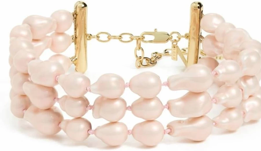 Lele Sadoughi Diana Pearl Necklace for Women - Triple Row Elegant Jewelry