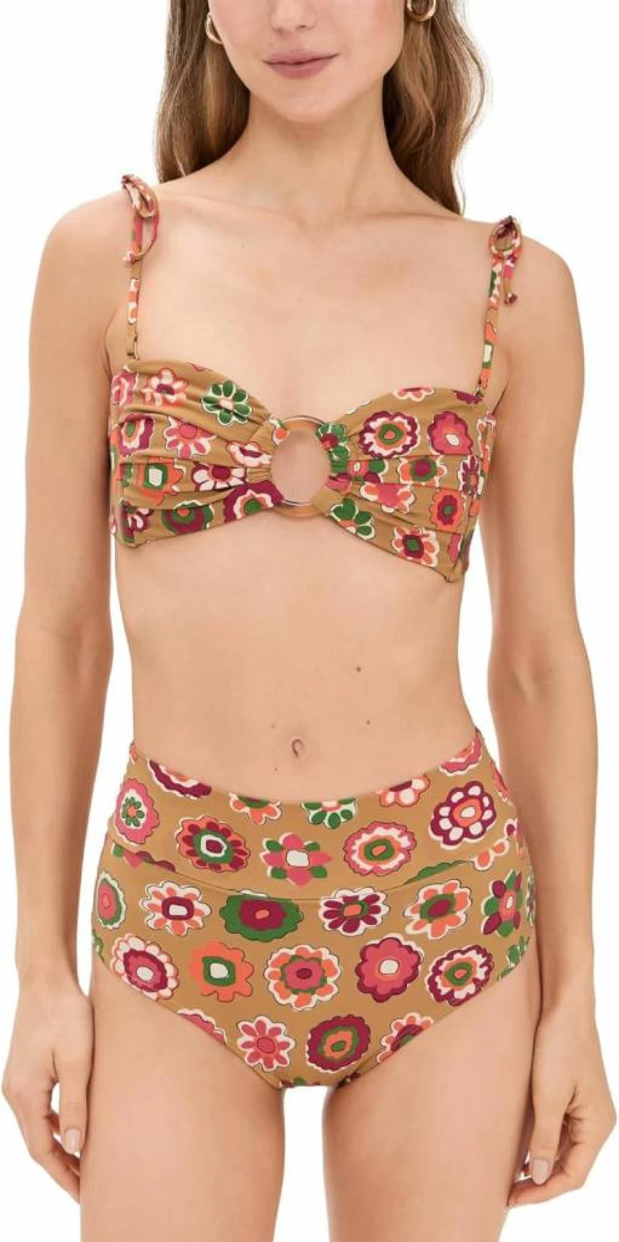 Montce Women's Tori Ties Bandeau Bikini Top - Stylish Swimwear for Summer