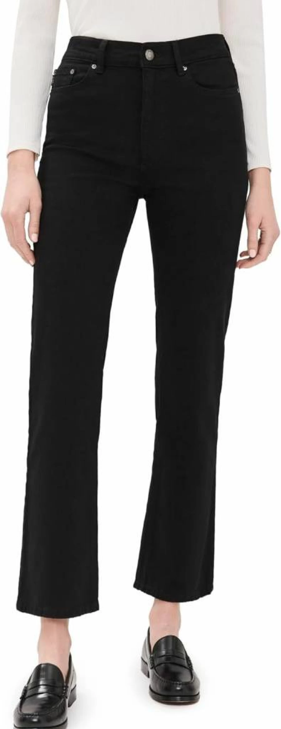 DL1961 Women's Halle High Rise Straight Leg Jeans - Instasculpt Stretch Denim