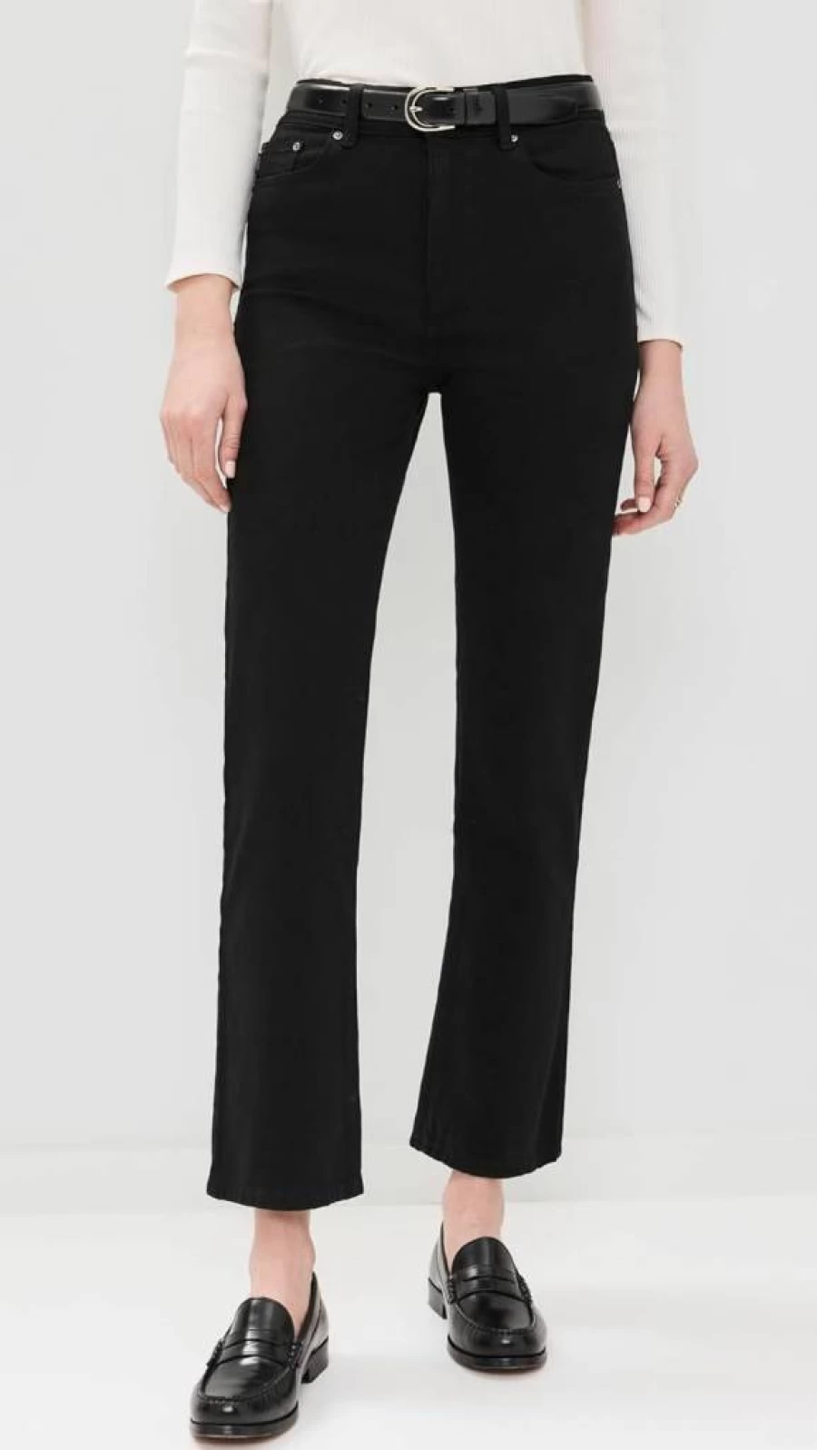 DL1961 Women's Halle High Rise Straight Leg Jeans - Instasculpt Stretch Denim