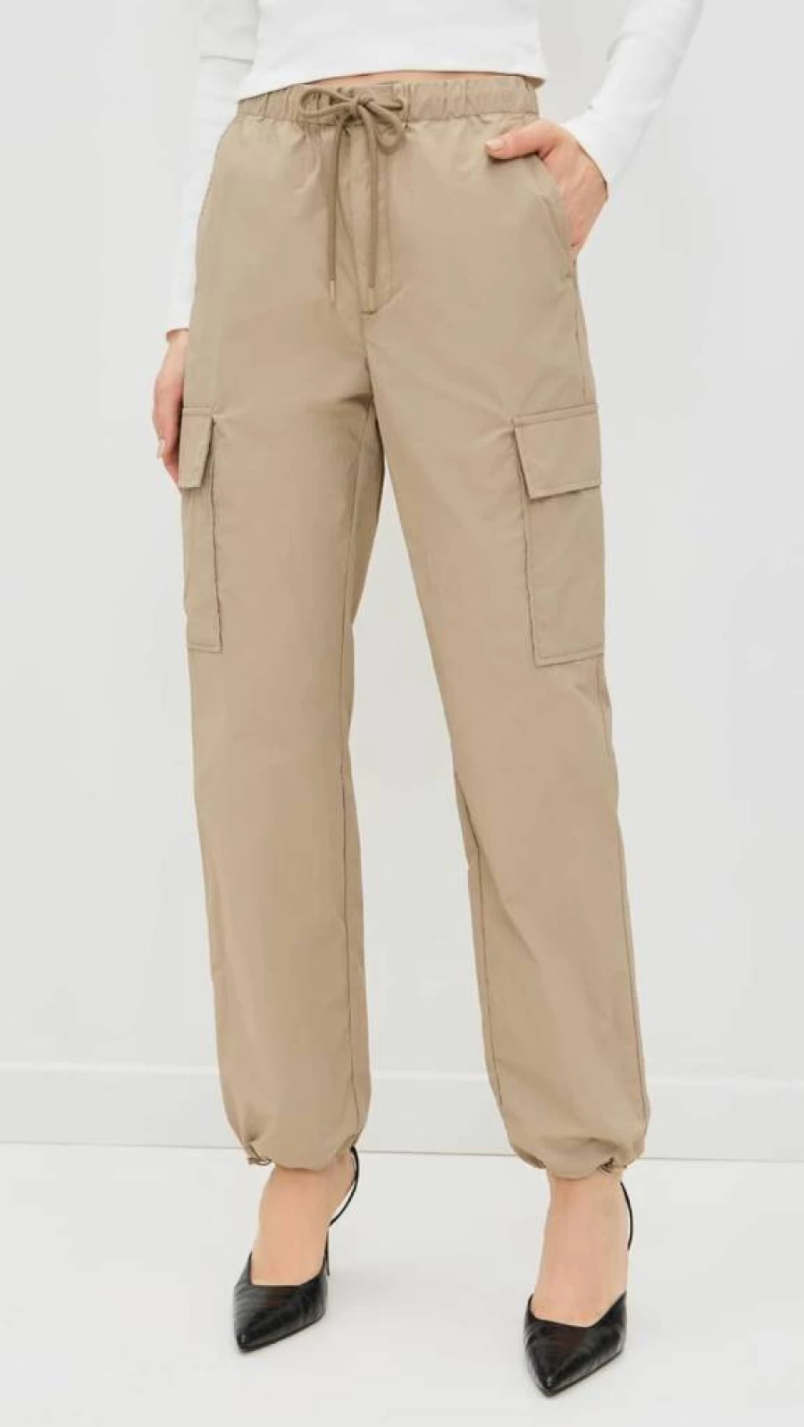 Pistola Denim Women's Jade Green Cargo Pants High-Waisted Stylish Comfort