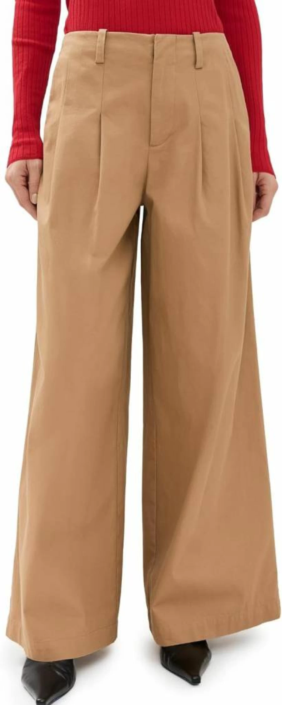 SIMON MILLER USA Women's Thorne Twill Pants - High-Waisted Slim Fit Trousers for Women
