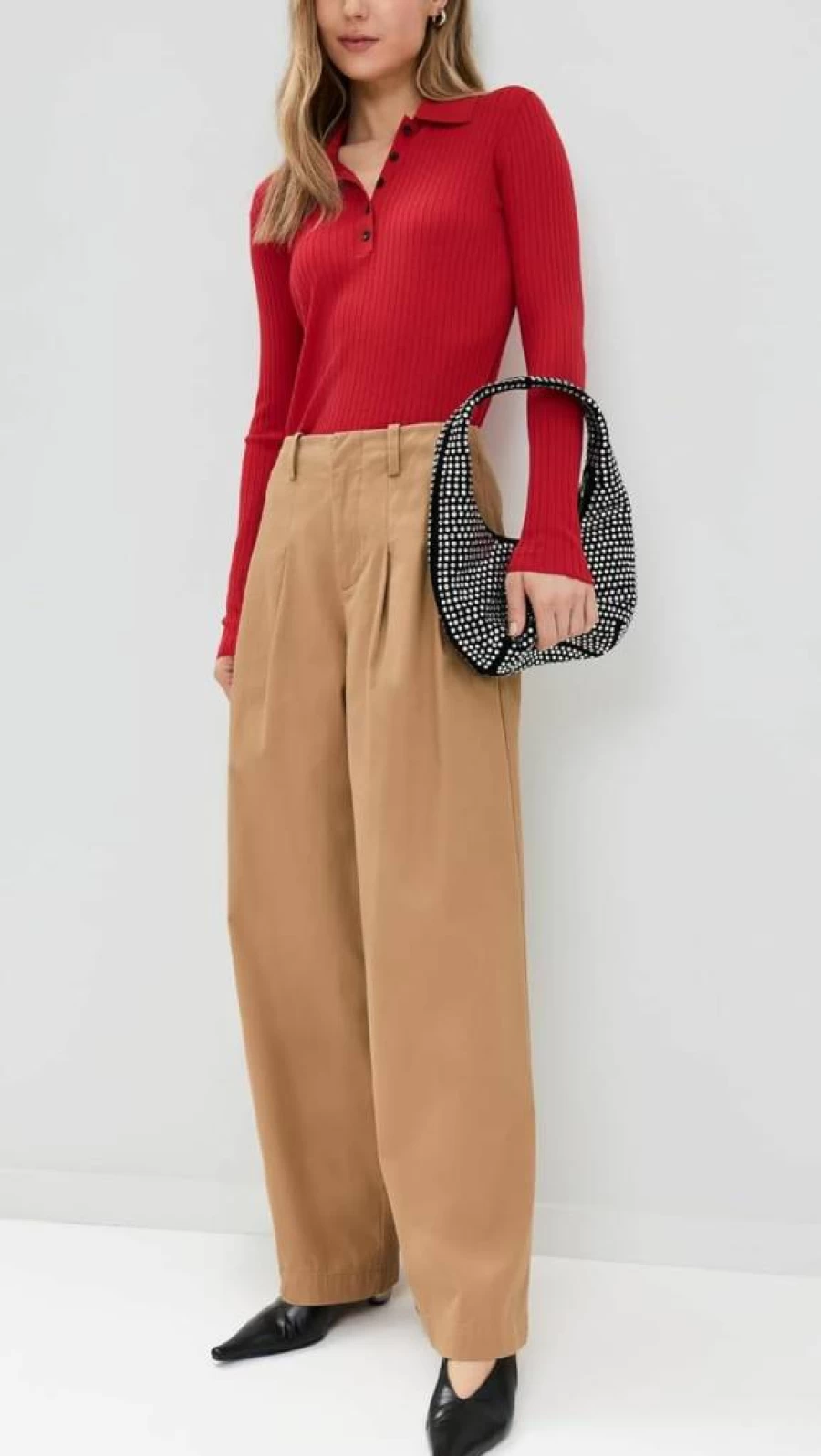 SIMON MILLER USA Women's Thorne Twill Pants - High-Waisted Slim Fit Trousers for Women