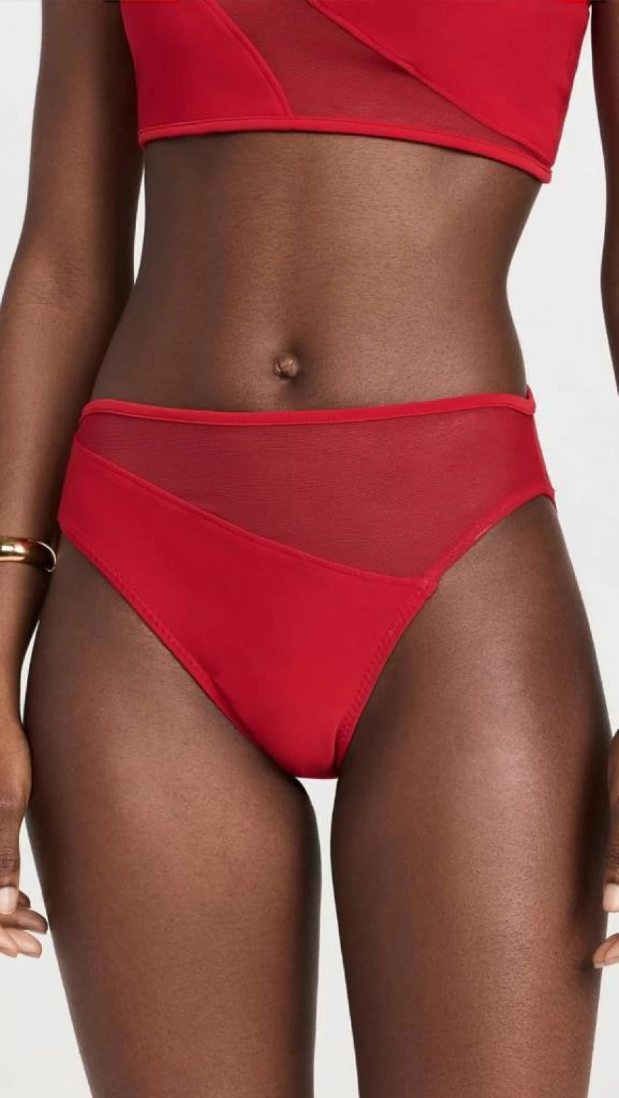 Norma Kamali Women's Snake Print Mesh Bikini Bottoms - High-Waisted Swimwear for Women