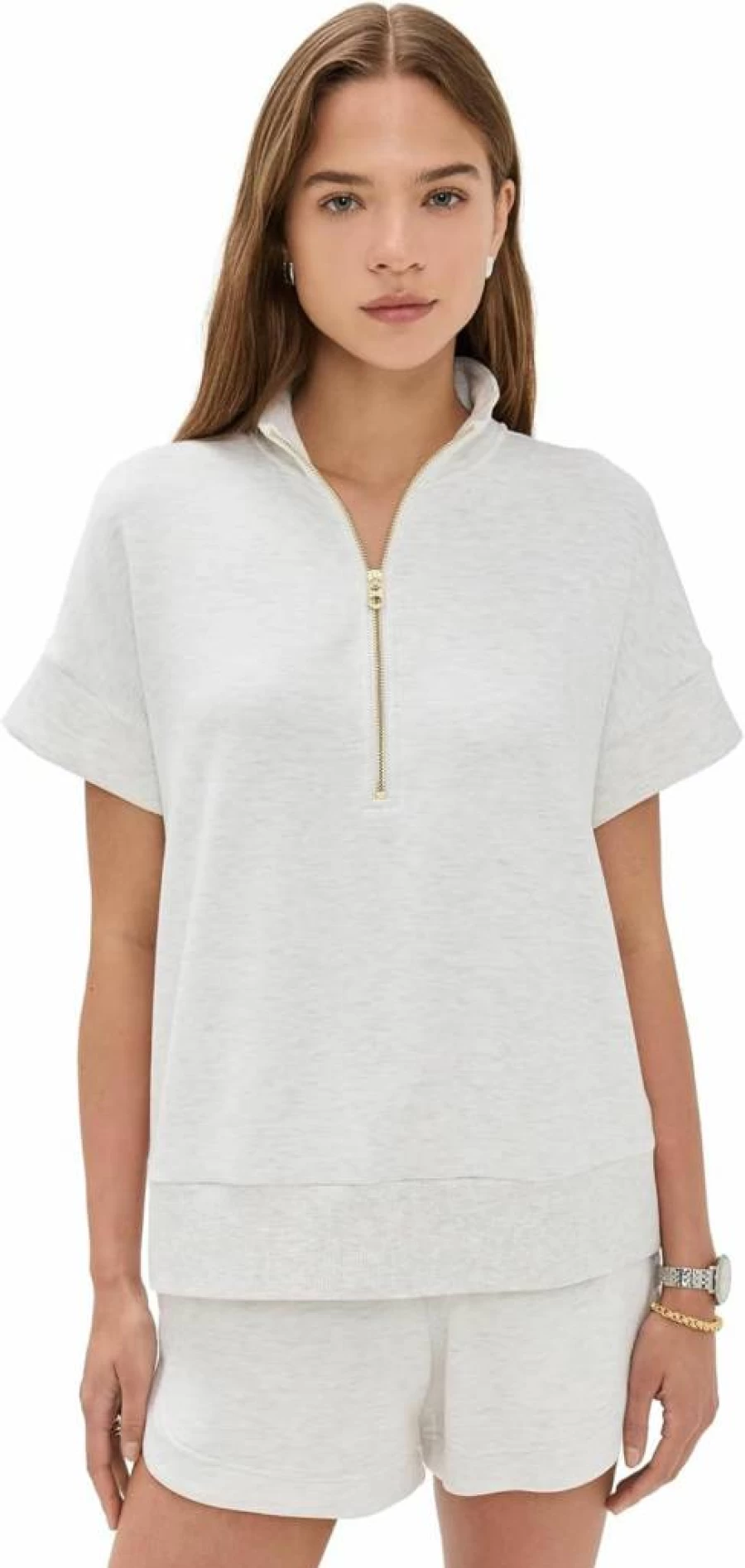 Varley Women's Ritchie Short Sleeve Sweatshirt - Comfortable Casual Pullover Top