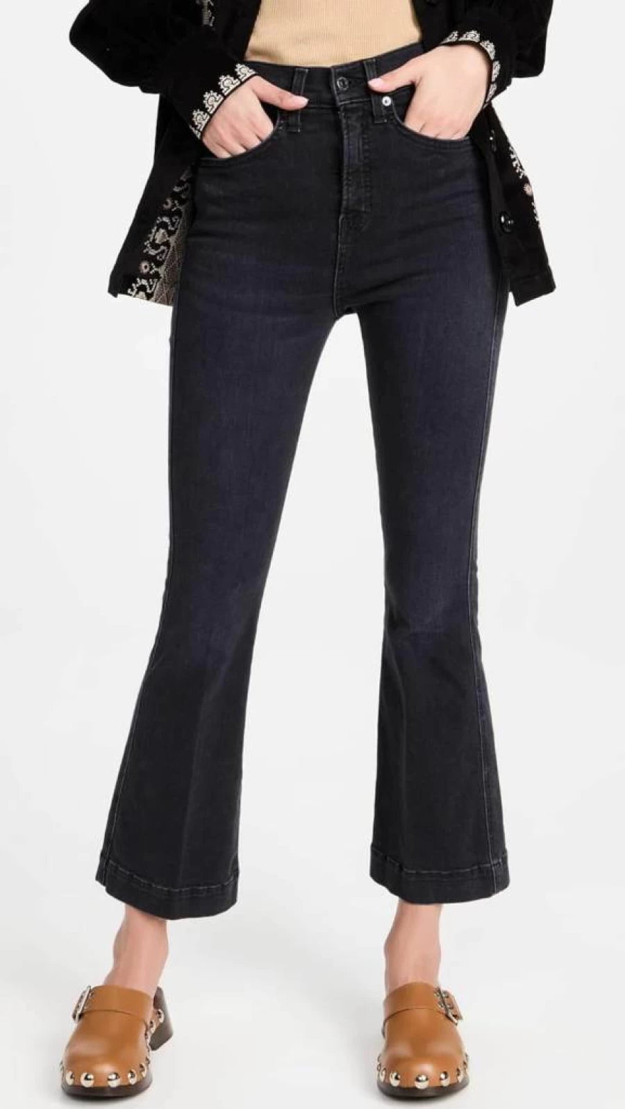Veronica Beard Jean Women's Carson High Rise Flare Ankle Jeans