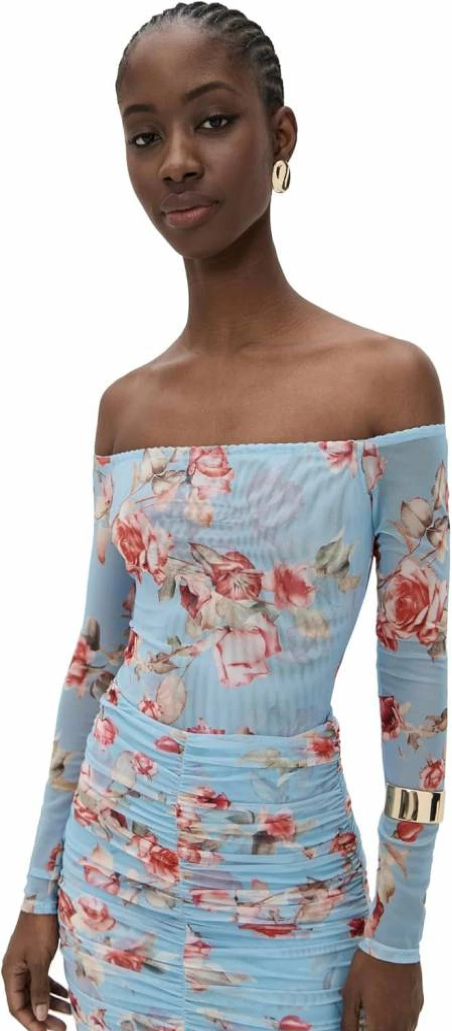 L'AGENCE Women's Peonie Off-Shoulder Thong Bodysuit - Stylish & Comfortable Bodysuit for Women