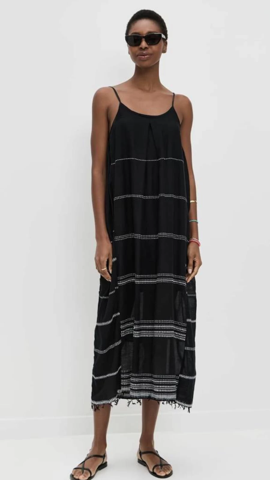 lemlem Women's Leliti Silk Slip Dress - Elegant Sleeveless Nightgown & Loungewear