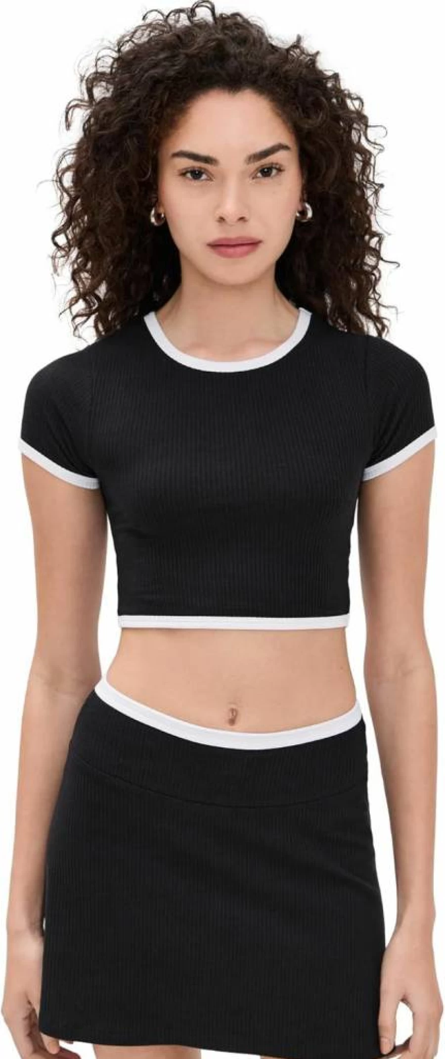 Year of Ours Women's Vintage Ringer T-Shirt - Classic Contrast Trim Tee