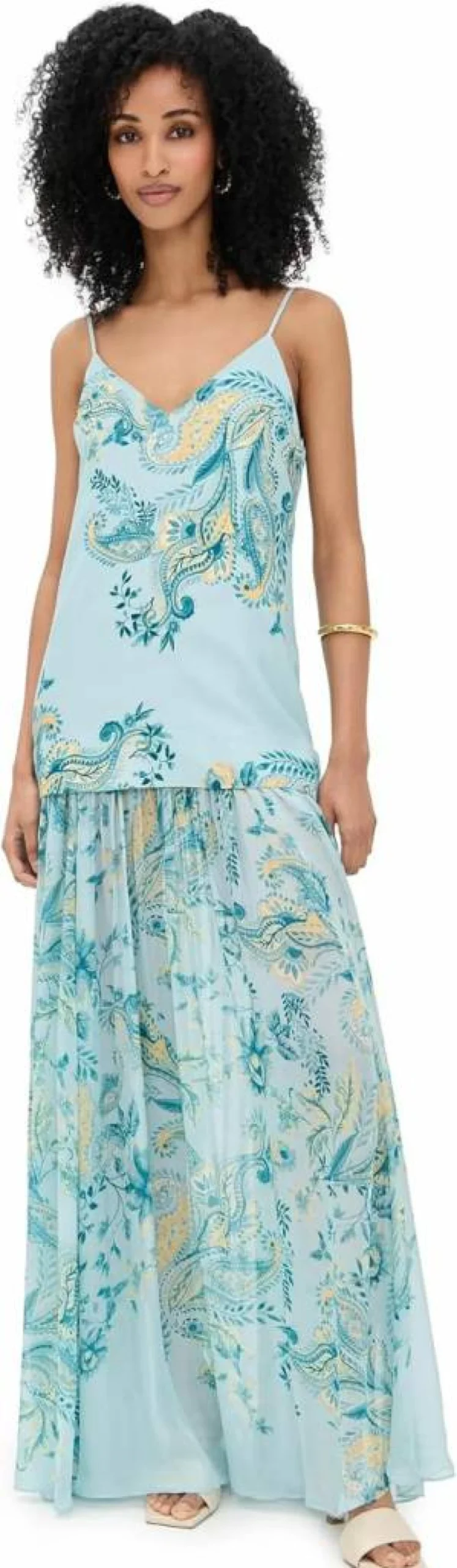 Hemant and Nandita Women's Maxi Dress - Elegant Long Flowy Summer Dress