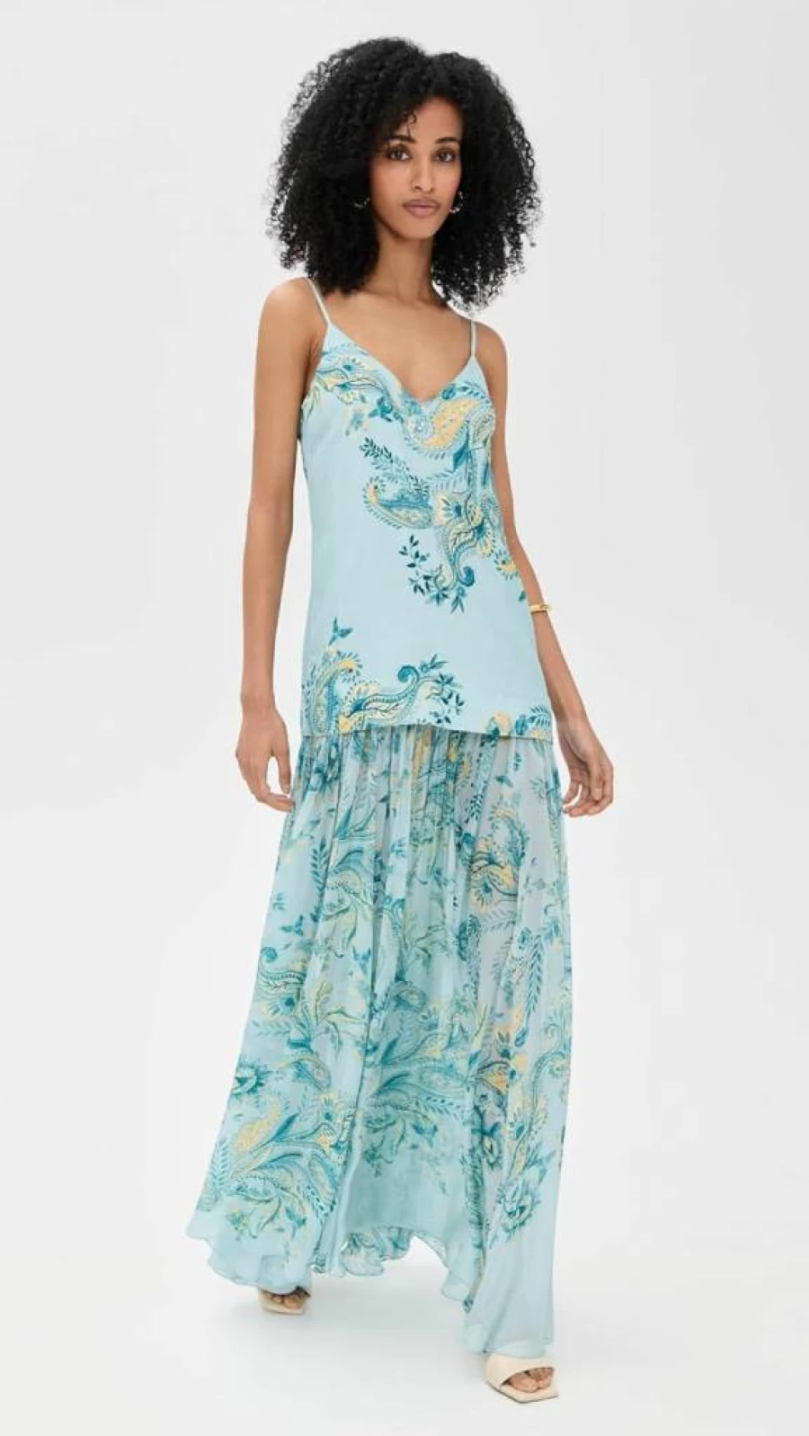 Hemant and Nandita Women's Maxi Dress - Elegant Long Flowy Summer Dress