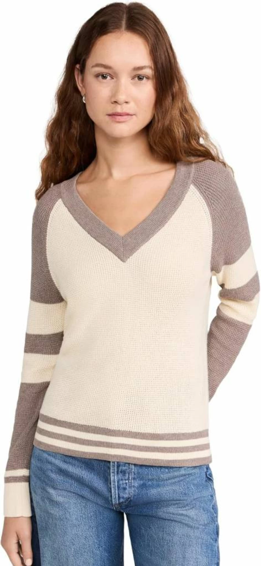 Faherty Women's Vintage V-Neck Sweater - Soft Casual Knit Pullover