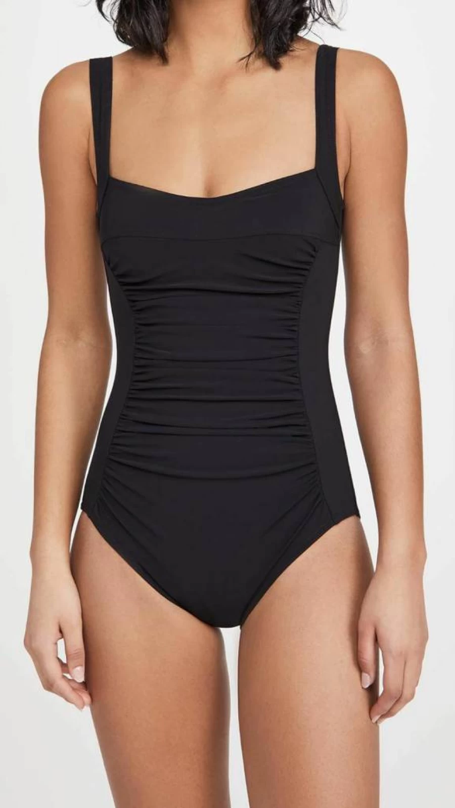 Karla Colletto Women's Square Neck Silent Underwire One Piece Swimsuit - Elegant Comfort & Support