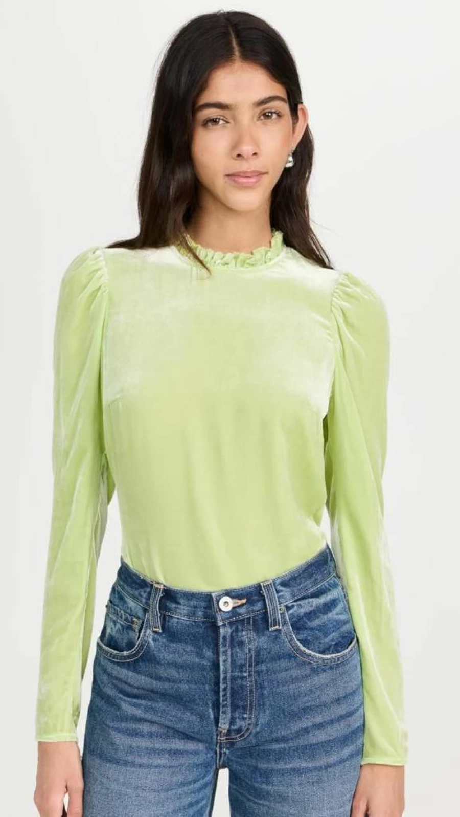 Ulla Johnson Women's Marlene Velvet Blouse | Luxurious Velvet Top for Women | Elegant Fashion Blouse