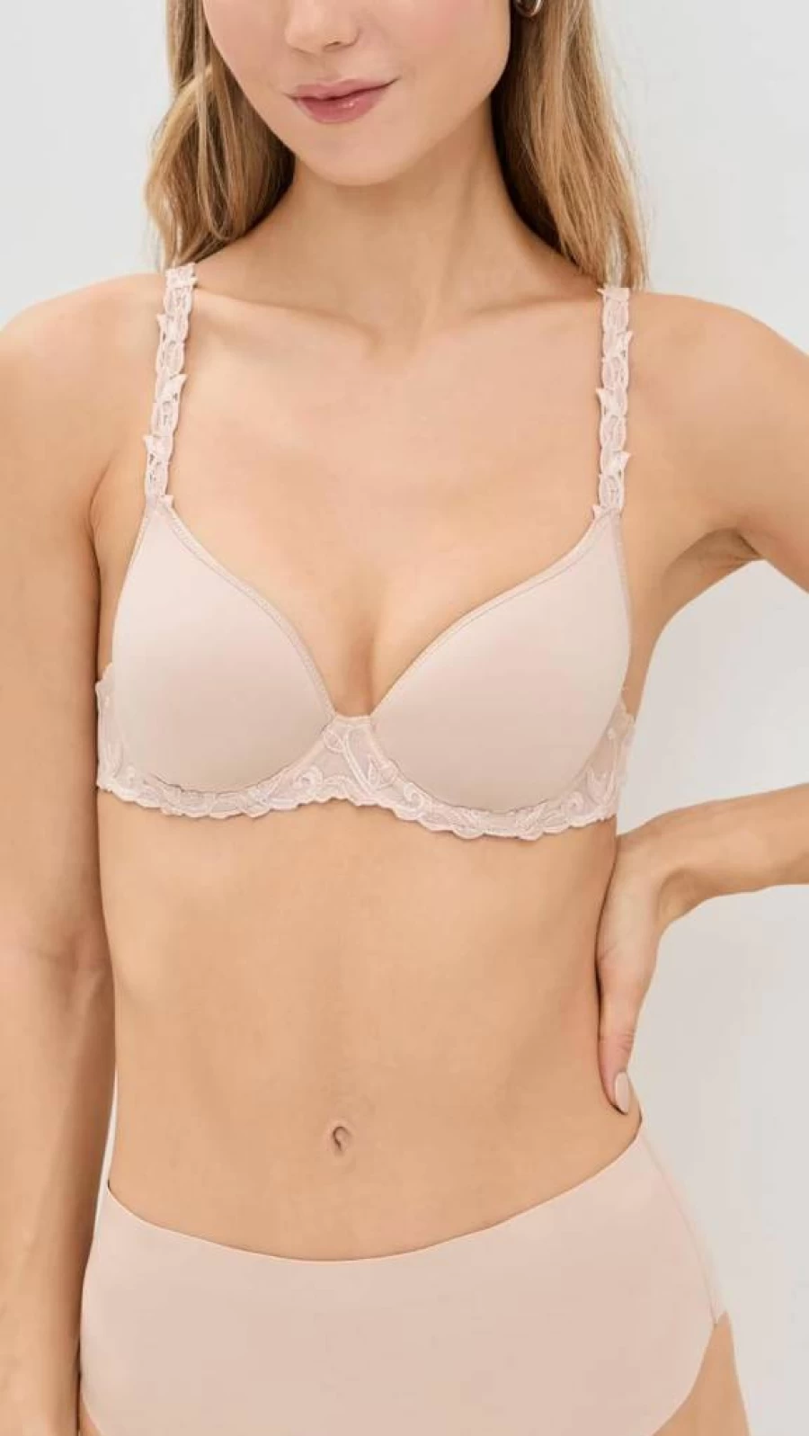 Simone Perele Women's Andora 3D Plunge T-Shirt Bra - Convertible to Classic, Racerback & Halter Styles - Breathable Comfort Fit