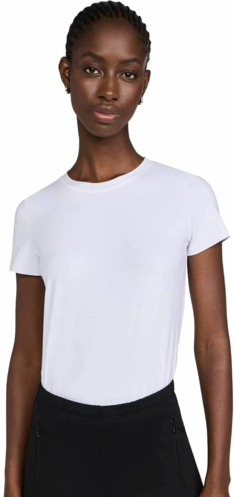 Commando Essential Cotton Crew Neck Bodysuit for Women - Soft Stretch Comfort BDS122