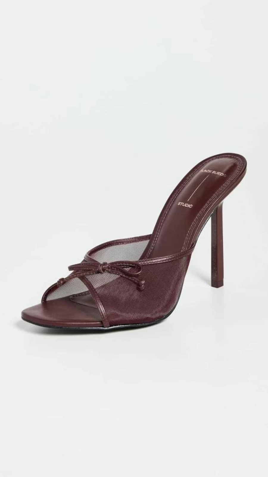 Black Suede Studio Women's Luna 100mm Heel Sandals - Suede Leather Straps Summer Dress Shoes
