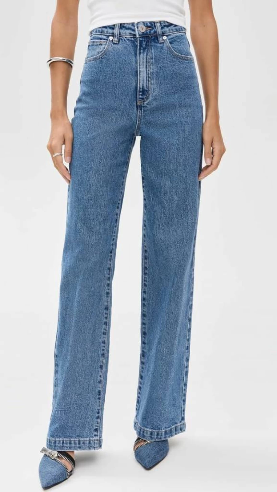 ABRAND Women's High Rise Wide Leg Jeans - 90s Retro Vintage Denim Pants for Women