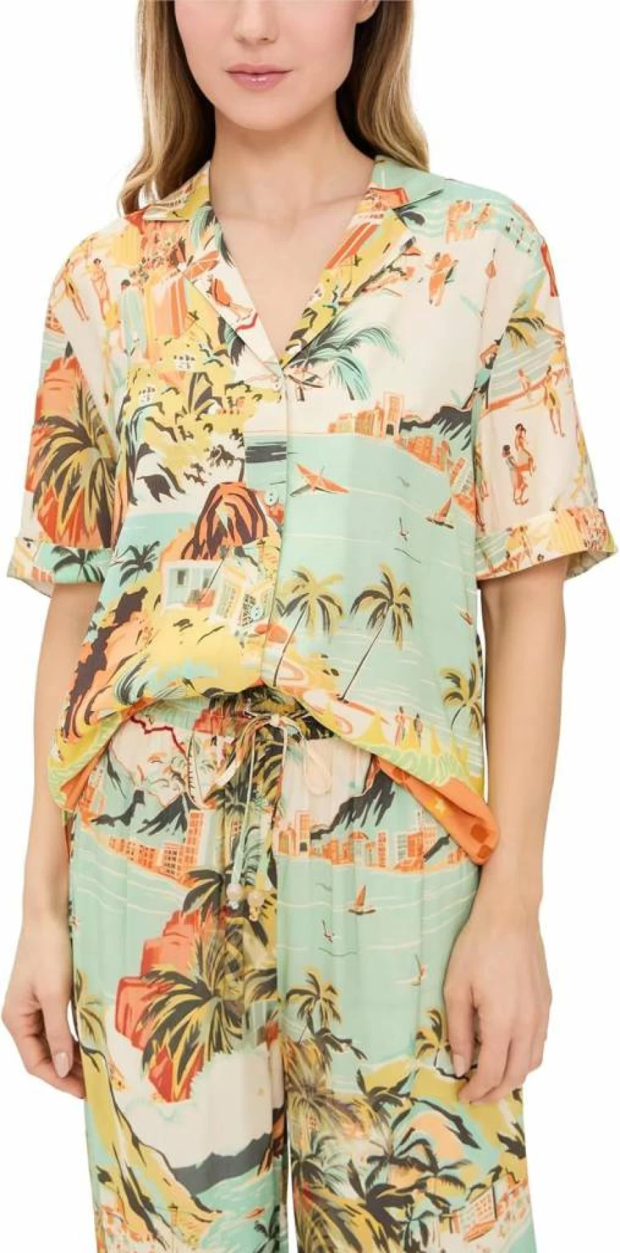 MINKPINK Women's Vacanza Resort Shirt - Stylish Holiday Vacation Top