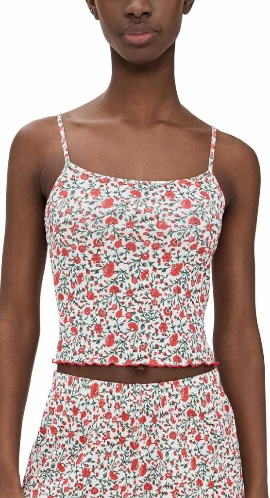 Stripe & Stare Women's Lace Pointelle Cami Top - Soft Feminine Tank