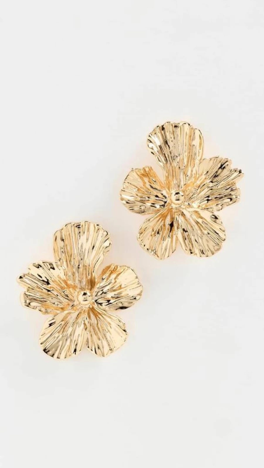 LELET NY Maya Floral Button Earrings for Women - Elegant Floral Design Stud Earrings