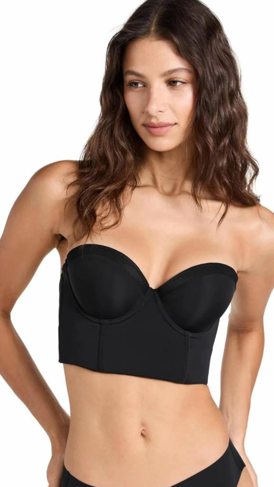 LIVELY Women's Strapless Low Back Bra with Flexible Underwire & Bustier Design | Nylon Cups | Removable Adjustable Straps | Comfortable Support for Everyday Wear