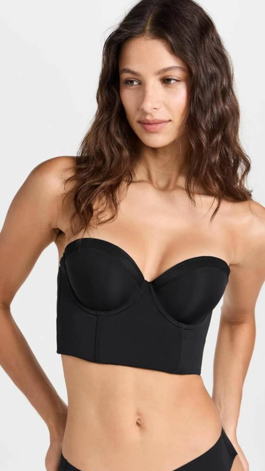 LIVELY Women's Strapless Low Back Bra with Flexible Underwire & Bustier Design | Nylon Cups | Removable Adjustable Straps | Comfortable Support for Everyday Wear