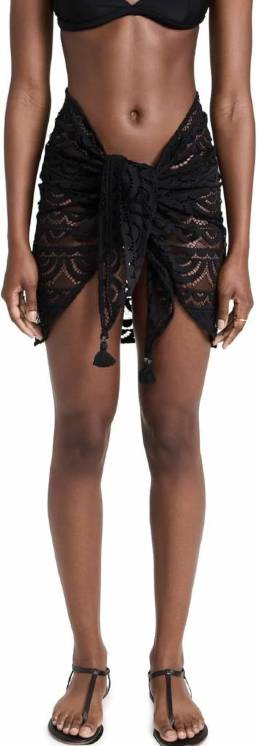 PQ Swim Women's Lace Beach Sarong Cover-Up - Stylish Swimwear Wrap for Vacation