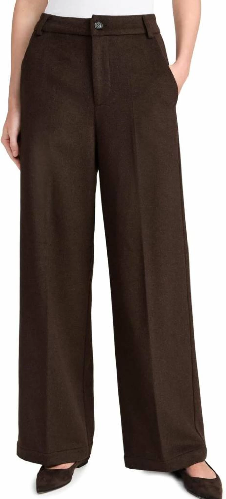 Wyeth Women's Bellamy High-Waisted Trousers - Comfortable Stretch Office Pants for Professional Women