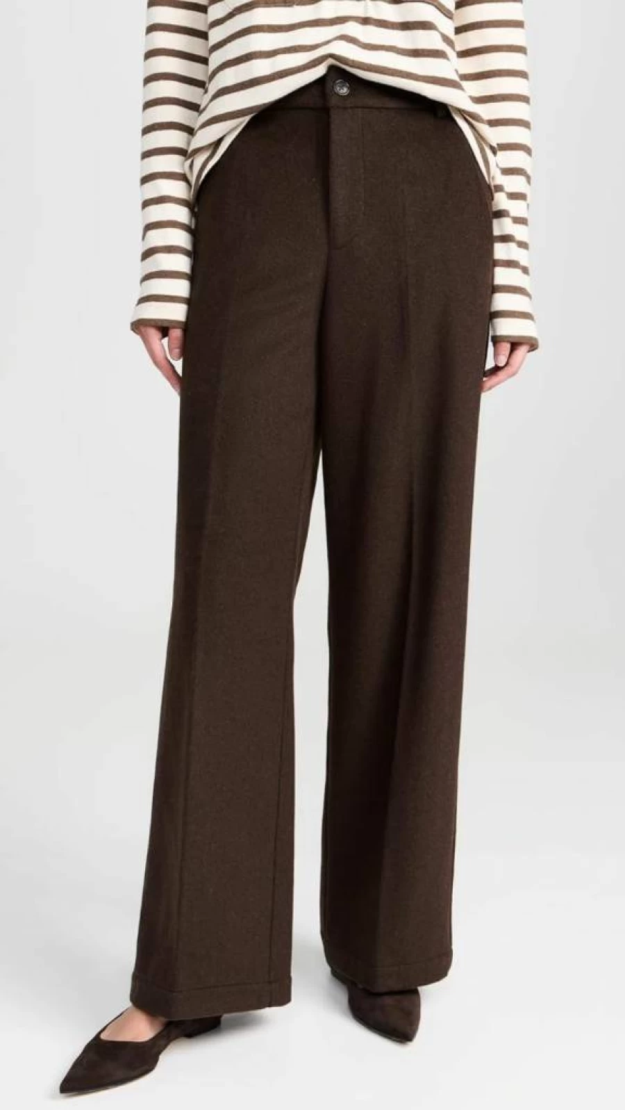 Wyeth Women's Bellamy High-Waisted Trousers - Comfortable Stretch Office Pants for Professional Women