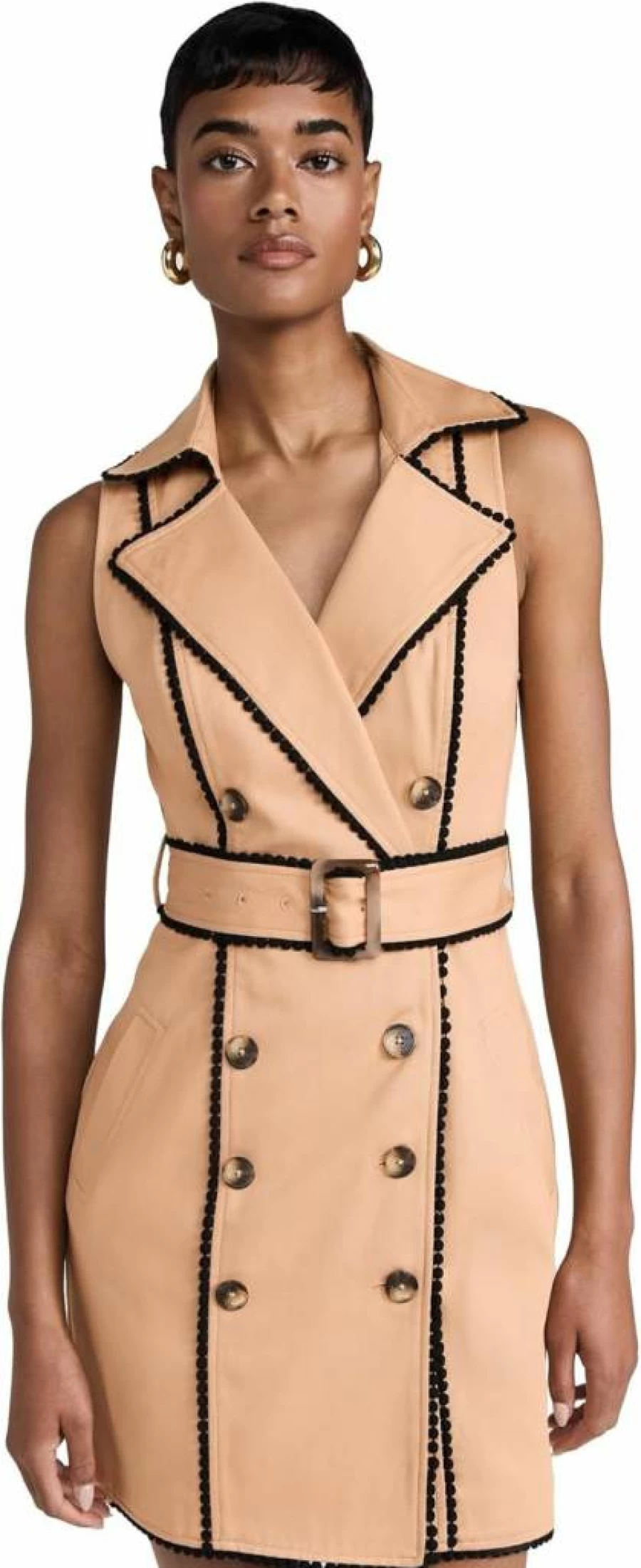 L'AGENCE Women's Hale Mini Trench Dress - Stylish Casual Short Dress