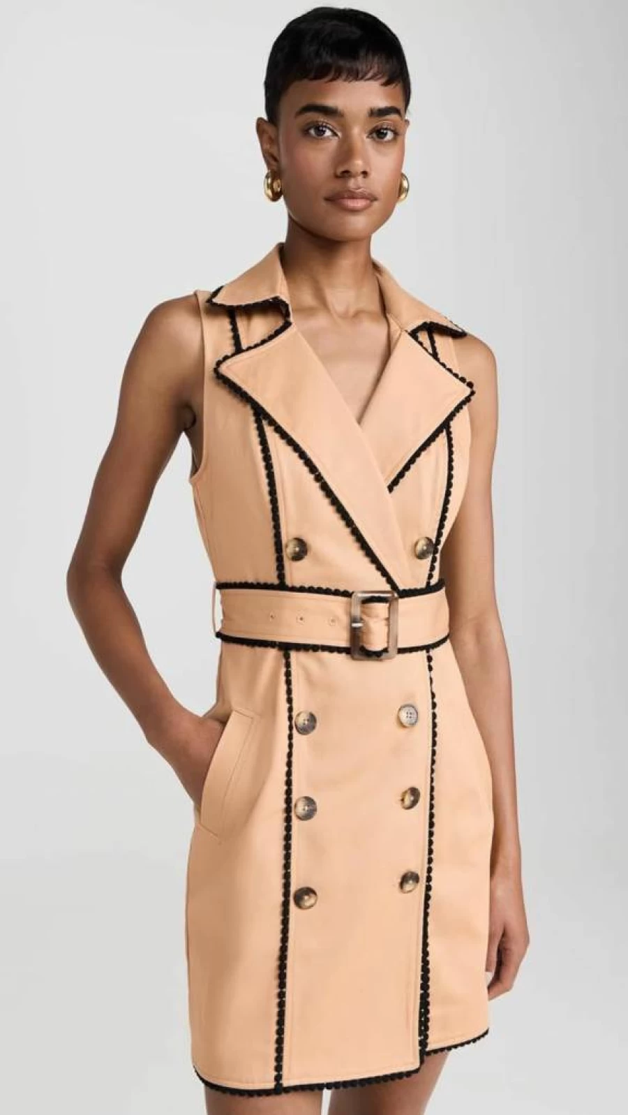L'AGENCE Women's Hale Mini Trench Dress - Stylish Casual Short Dress