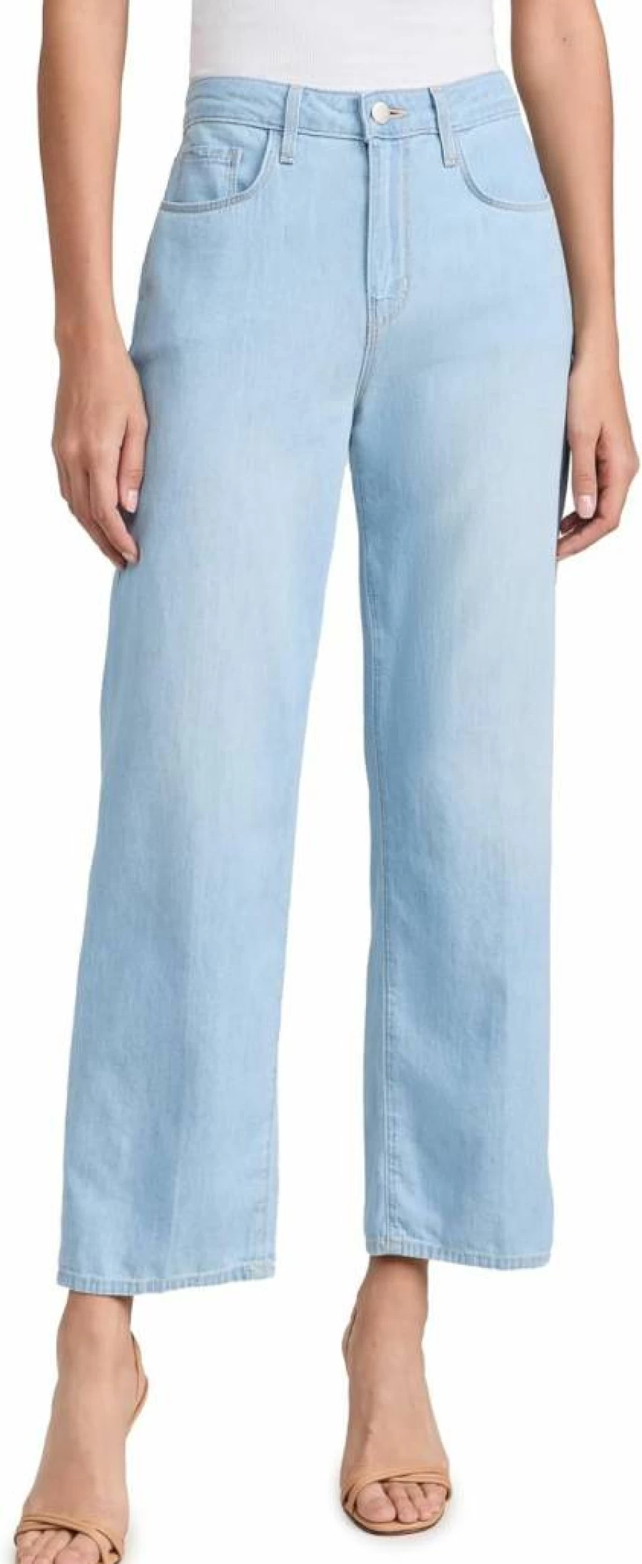 L'AGENCE Women's June High-Rise Crop Stovepipe Jeans | Slim Fit Denim Pants
