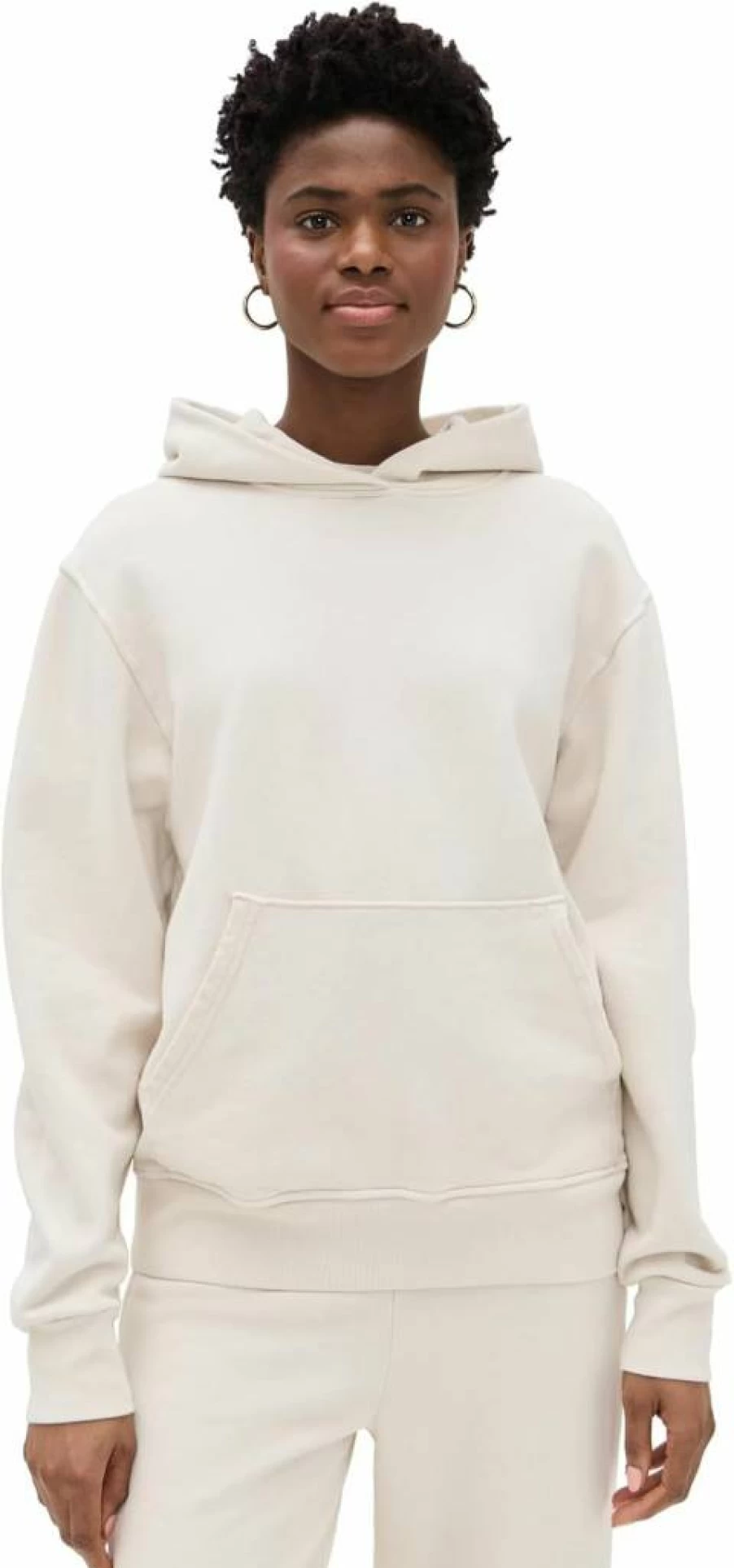 PerfectWhiteTee Women's French Terry Hoodie - Kourtney Style Comfort Fit Pullover