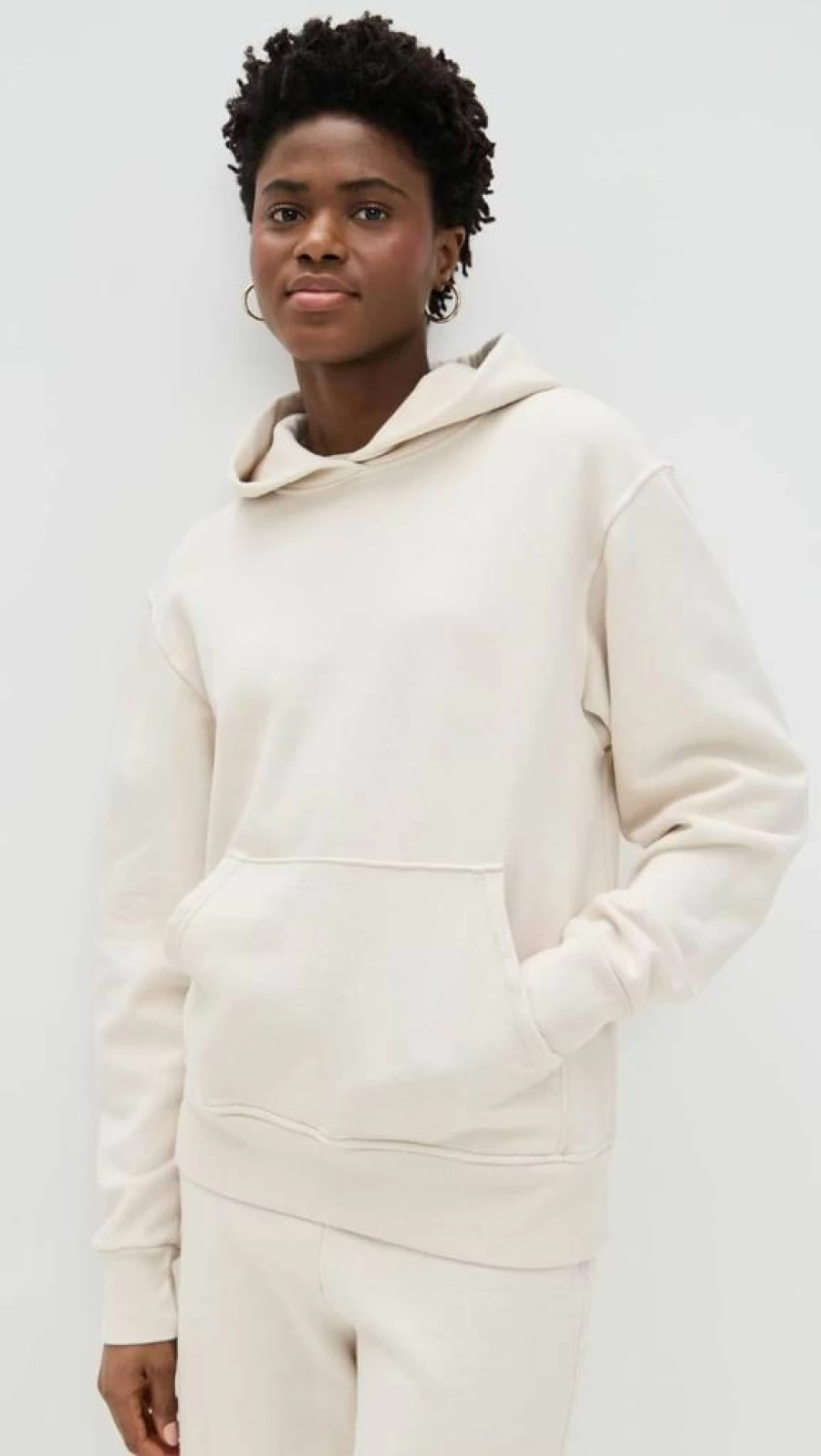PerfectWhiteTee Women's French Terry Hoodie - Kourtney Style Comfort Fit Pullover