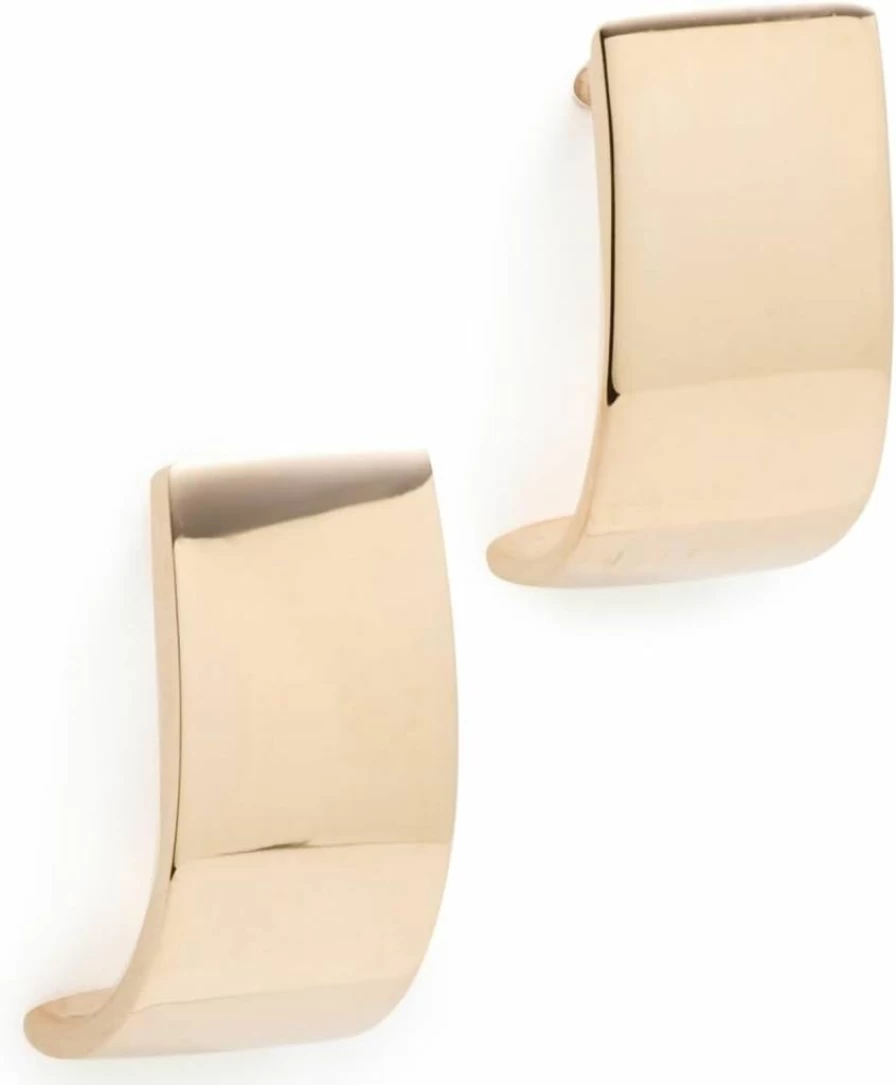 ZOE CHICCO 14K Gold Wide Flat Huggie Hoop Earrings for Women