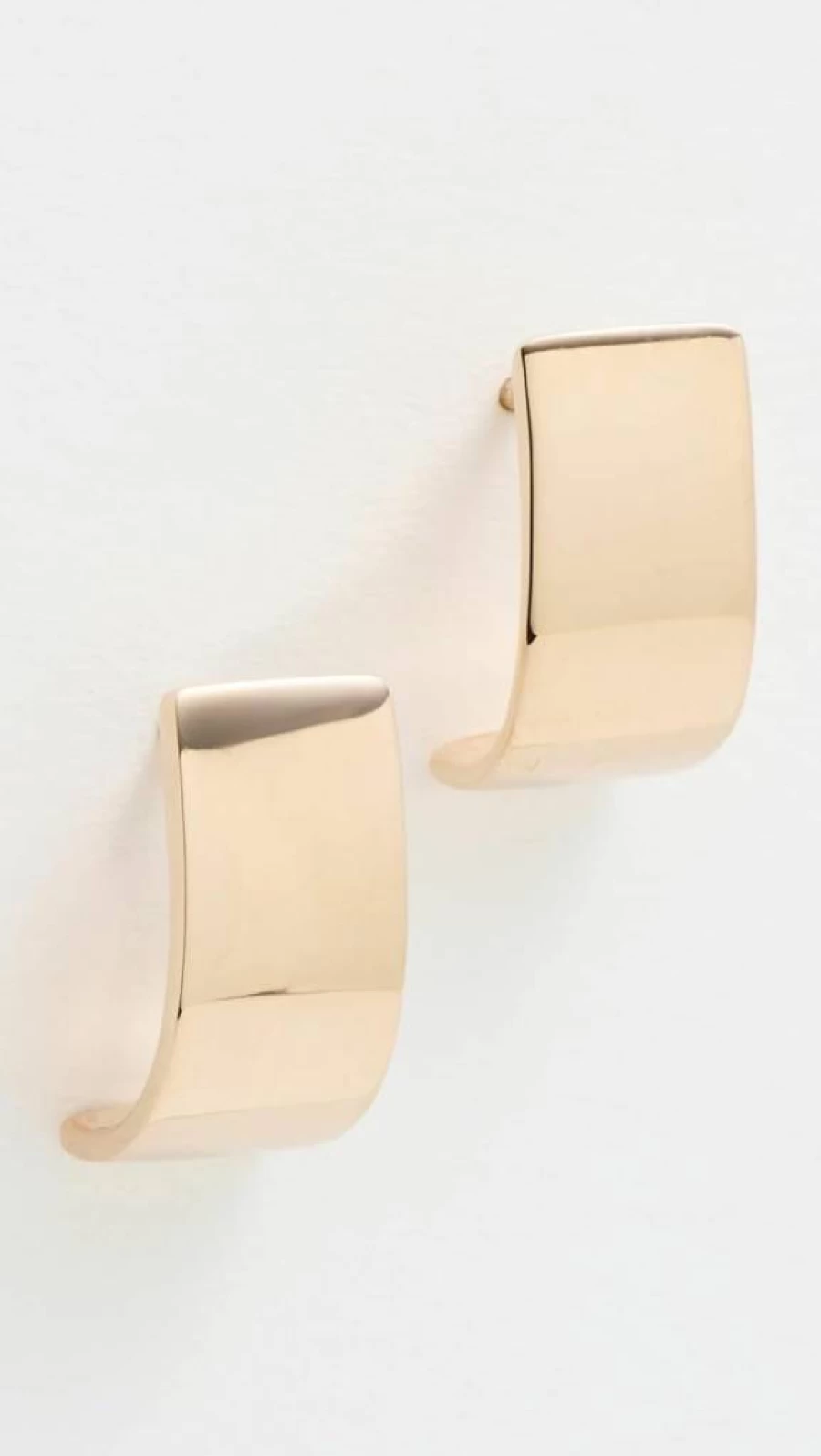 ZOE CHICCO 14K Gold Wide Flat Huggie Hoop Earrings for Women