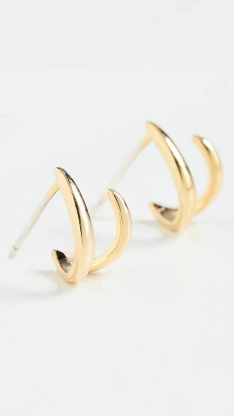 SHASHI Women's Talia Huggie Hoop Earrings - Gold Plated Minimalist Hoops for Everyday Wear