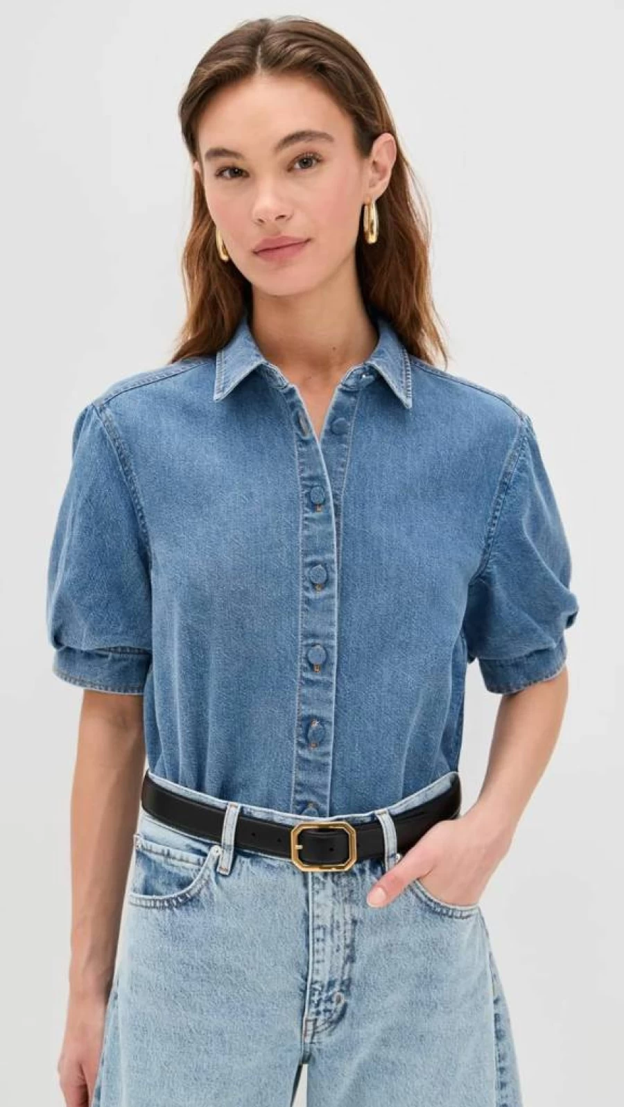 FRAME Women's Billow Sleeve Blouse - Elegant Flowy Shirt for Women