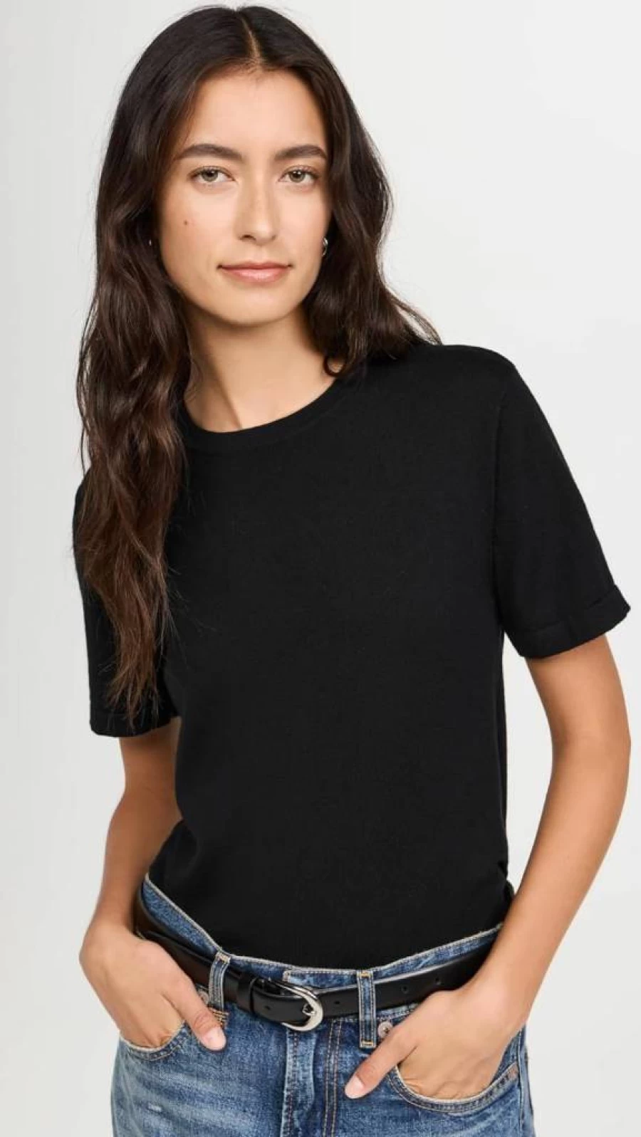 Rails Women's Soft Cotton Cashmere Blend Short Sleeve Crewneck T-Shirt