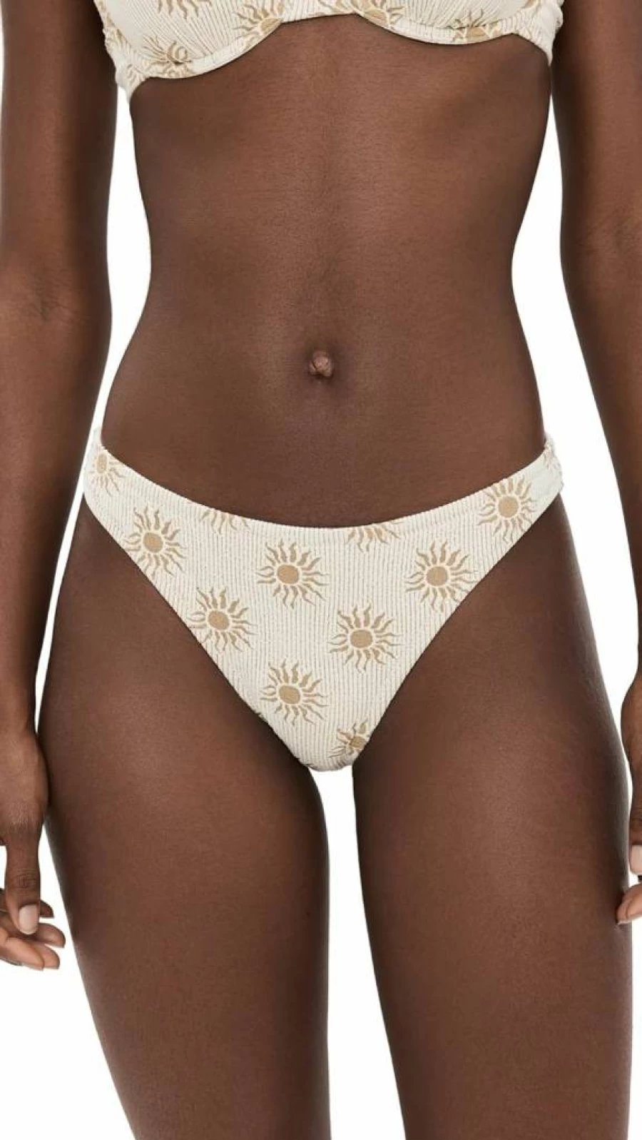 Solid & Striped Women's Daniela High-Waisted Swim Bottoms - Striped Beach Shorts