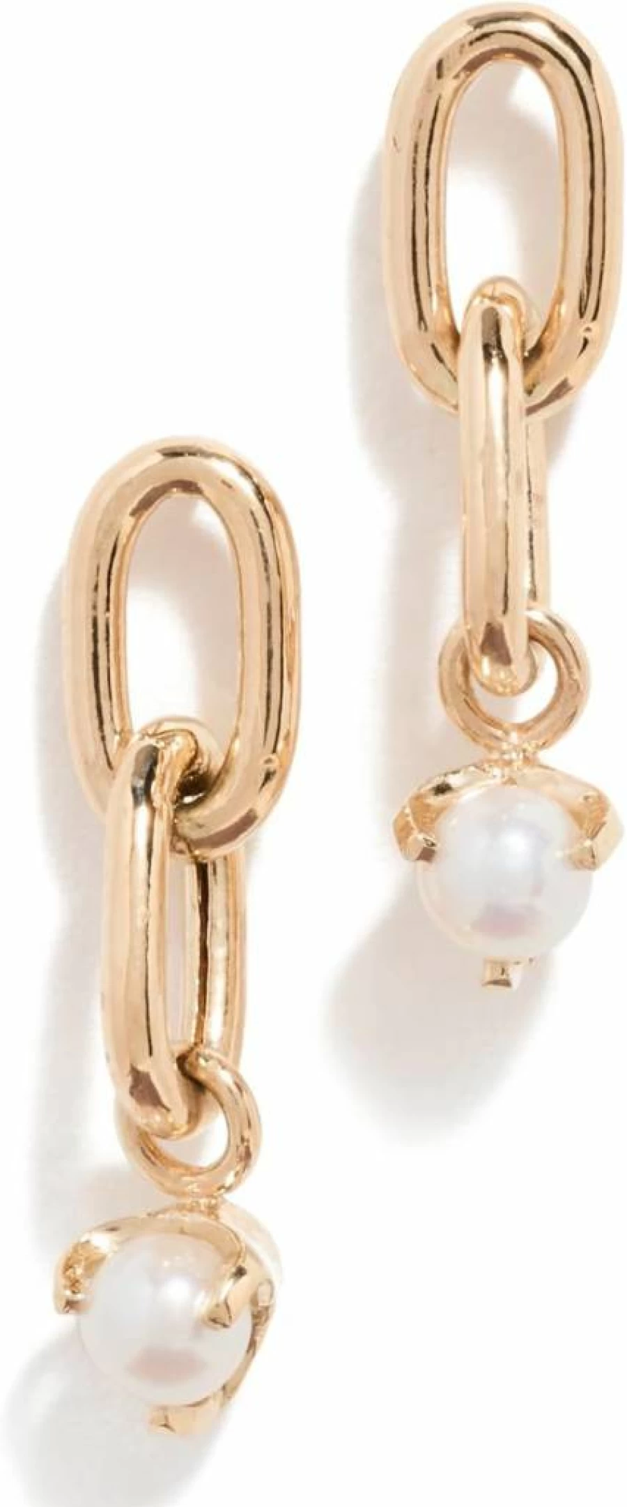 ZOE CHICCO 14K Gold Large Square Drop Earrings for Women - Elegant Dangle Hoop Earrings