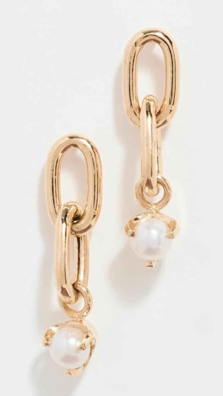 ZOE CHICCO 14K Gold Large Square Drop Earrings for Women - Elegant Dangle Hoop Earrings