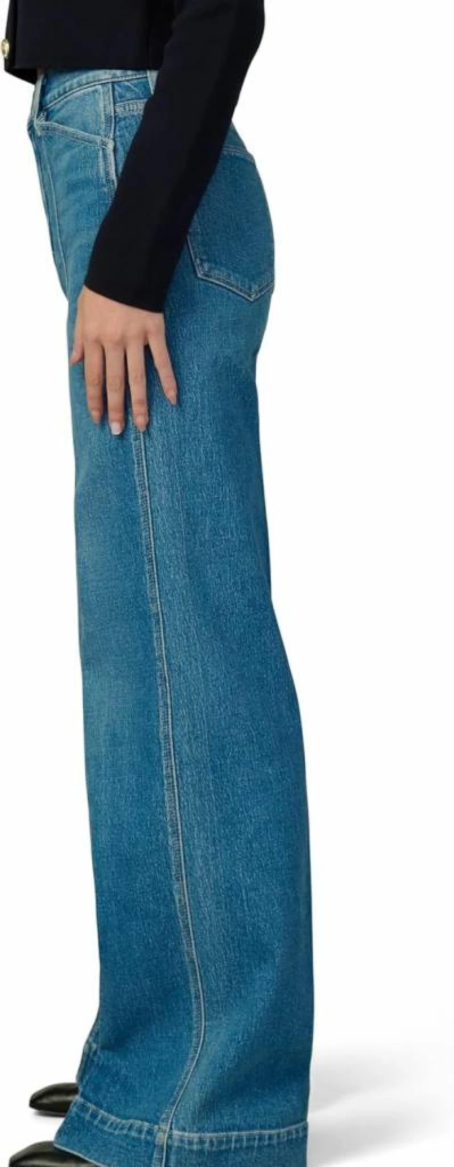 Joe's Women's High Rise Wide Leg Jeans with Front Seam Detail