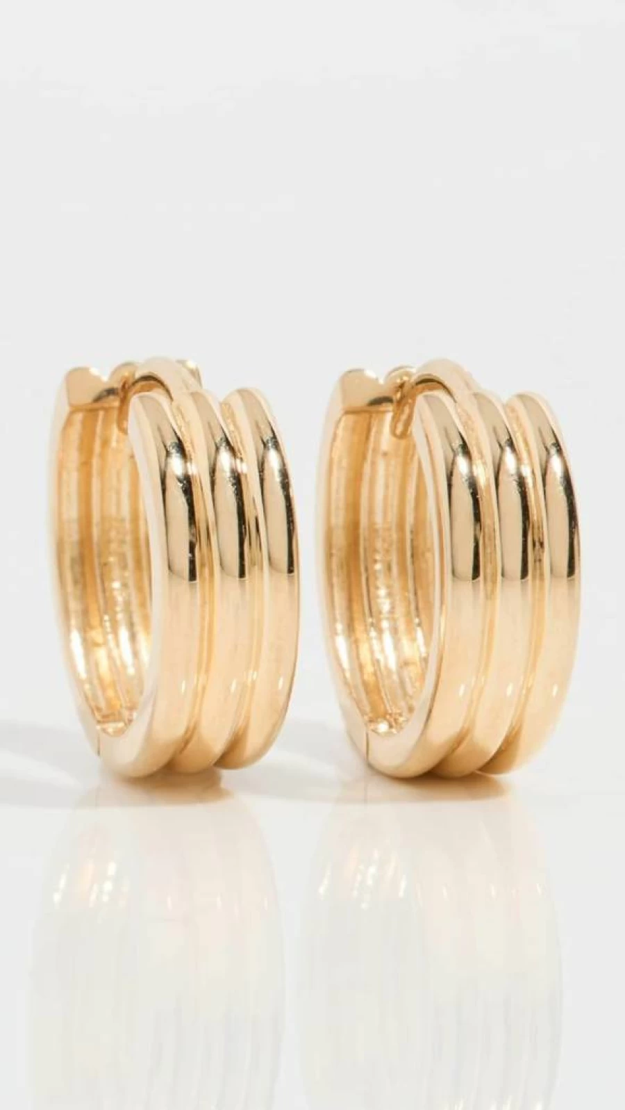 Ariel Gordon 14K Gold Triptych Hoop Earrings for Women - Elegant Triple Hoop Design