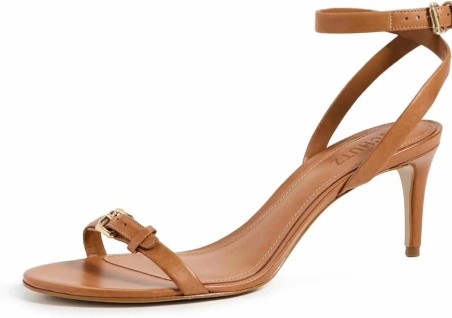 SCHUTZ Aurora Mid Heel Stiletto Sandals for Women - Elegant Summer Dressy Footwear
